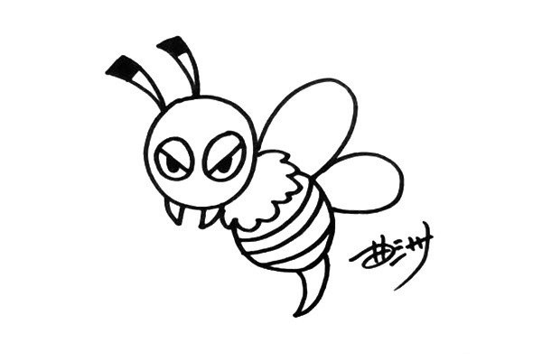 How to draw a wasp