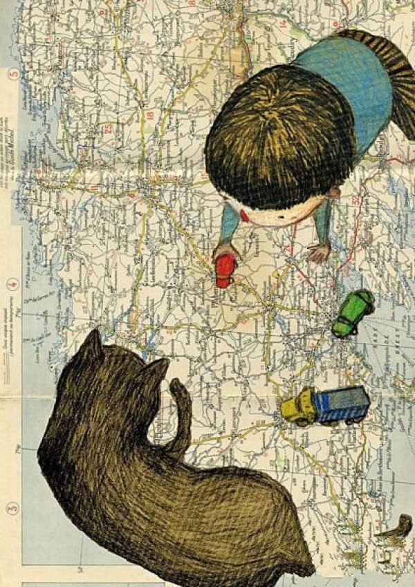 Driving on the Map: Watch foreign childrens paintings online