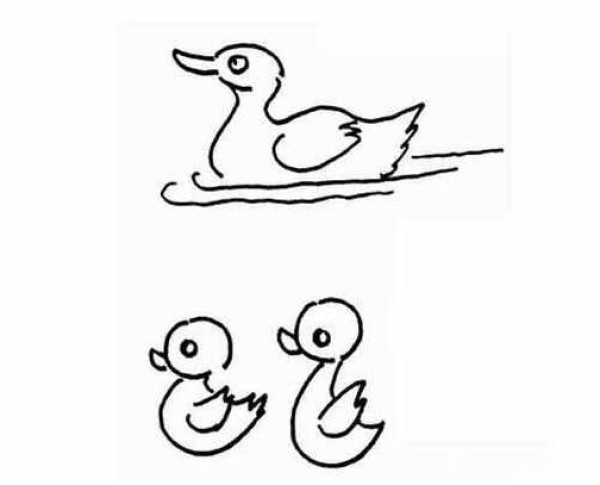 A complete collection of duck simple strokes