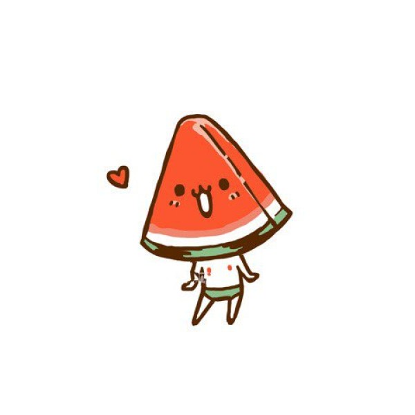 9 super cute illustrations of watermelon expressions