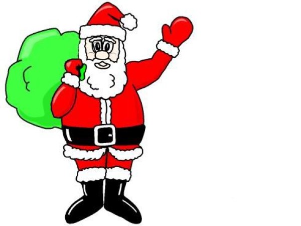 Red and green Santa Claus