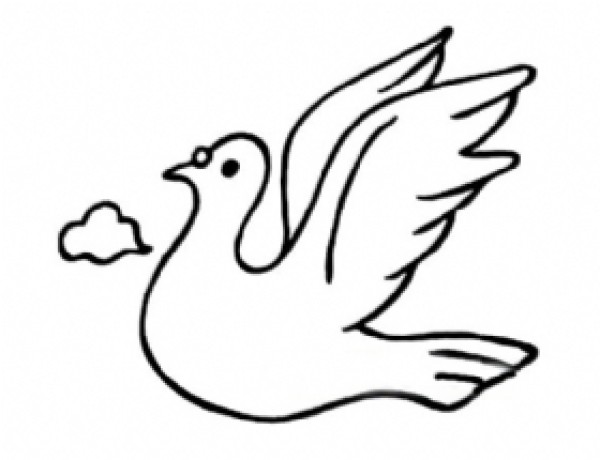 A complete picture collection of simple strokes of peace dove