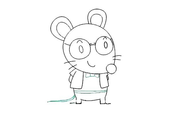 little mouse wearing glasses