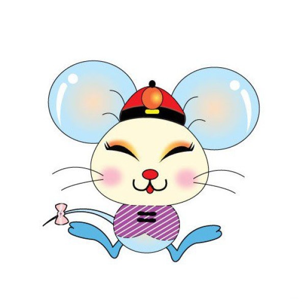 Cartoon color mouse simple drawing picture