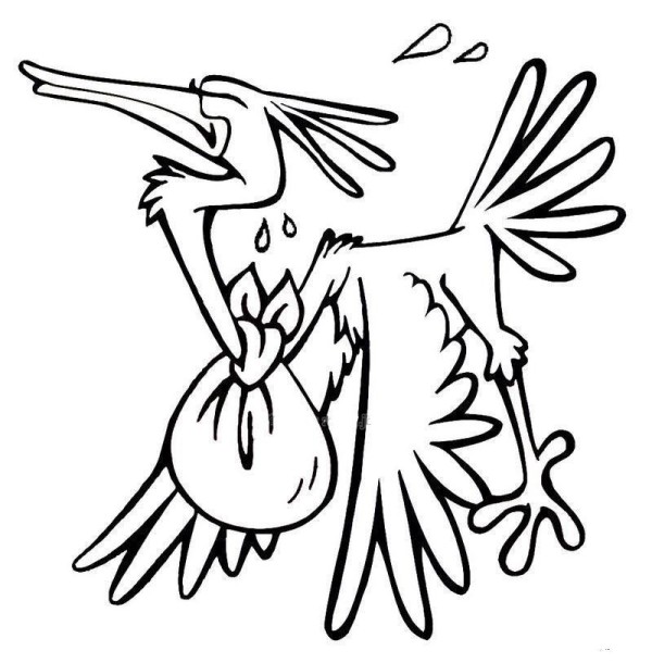 Simple drawing of a camel bird