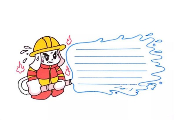 fire safety diary border design