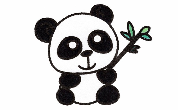 How to draw a simple panda