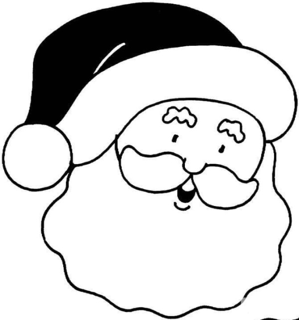 How to draw Santa Clauss head