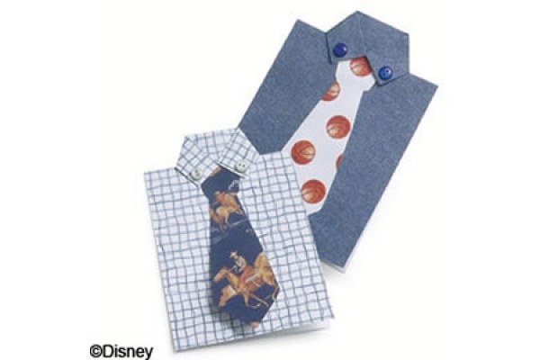 How to make handmade Fathers Day greeting cards with shirt and tie features