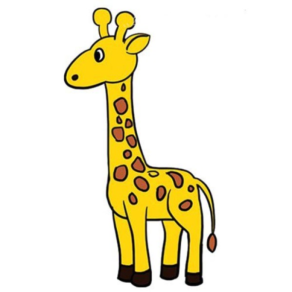 Simple drawing of a giraffe that is easy to learn