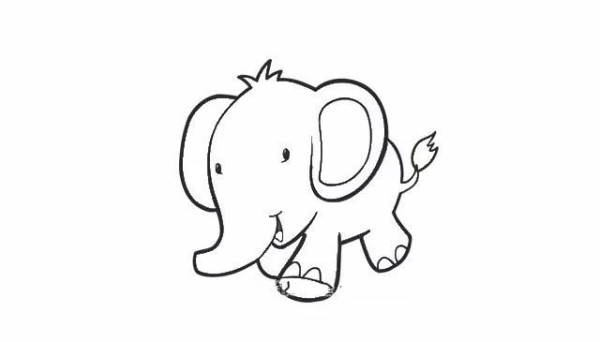 How to draw a cartoon elephant