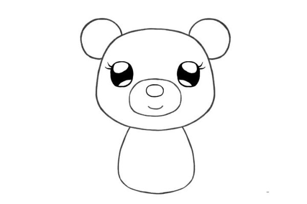 How to draw a cute little bear