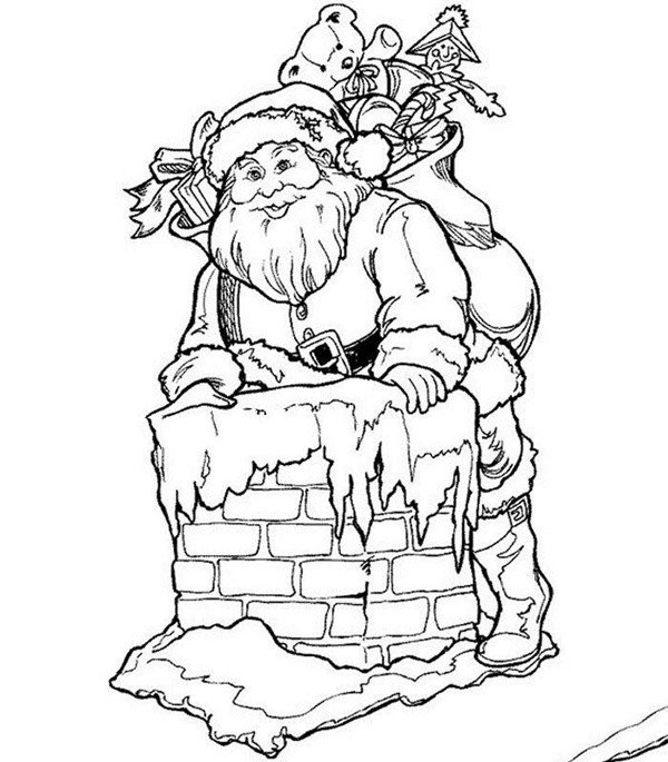 Santa Claus Jumping Chimney