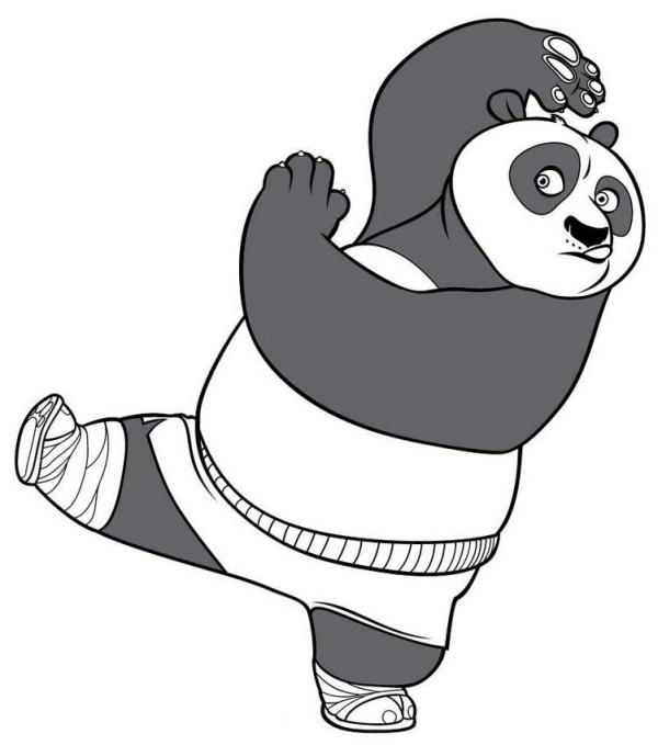 Simple drawings of anime characters Kung Fu Panda Po’s simple drawing pictures