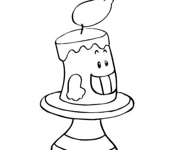 cartoon laughing candle