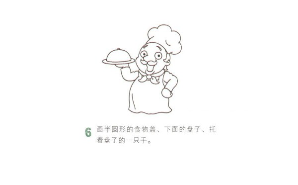 Happy chef simple drawing