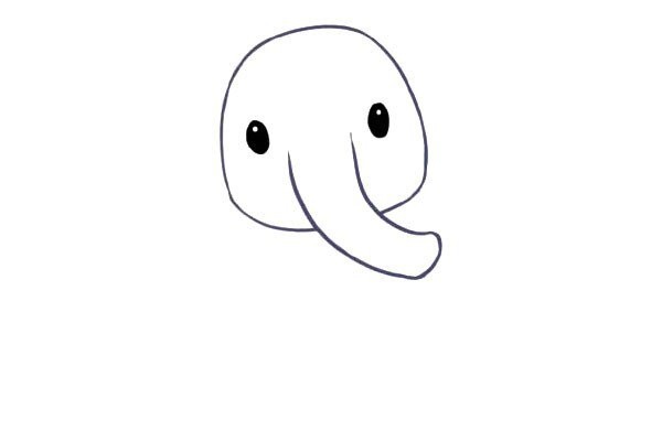 Learn to draw a cute elephant with simple strokes