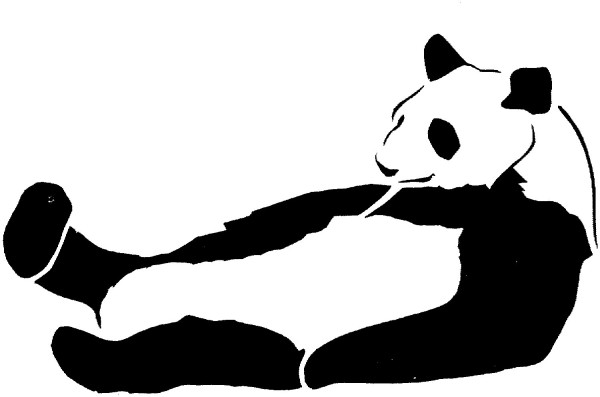 Lazy giant panda