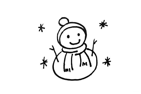 Learn to draw a beautiful snowman