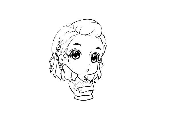 Cute cartoon Zhao Liying simple strokes