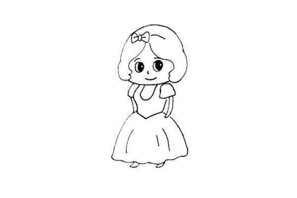 How to draw a little princess