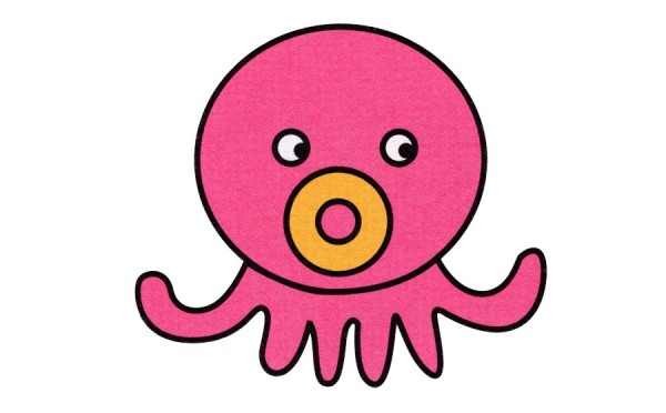 How to draw cute octopus with simple strokes