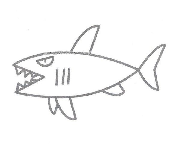 Shark simple strokes picture