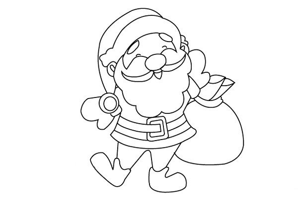 How to draw Santa Claus delivering gifts