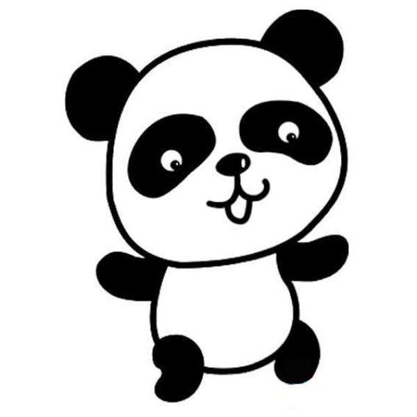 About Cute Panda Simple Drawing