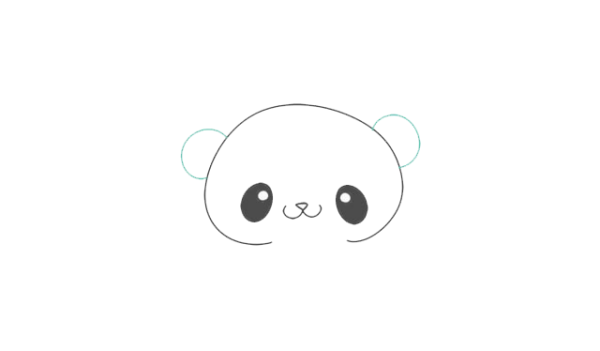 Draw a cute giant panda in seven steps