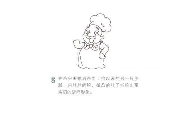 Happy chef simple drawing