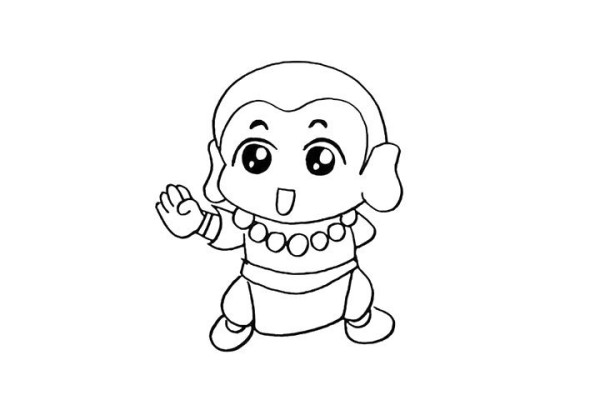 How to draw a little monk