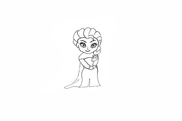 How to draw Princess Elsa