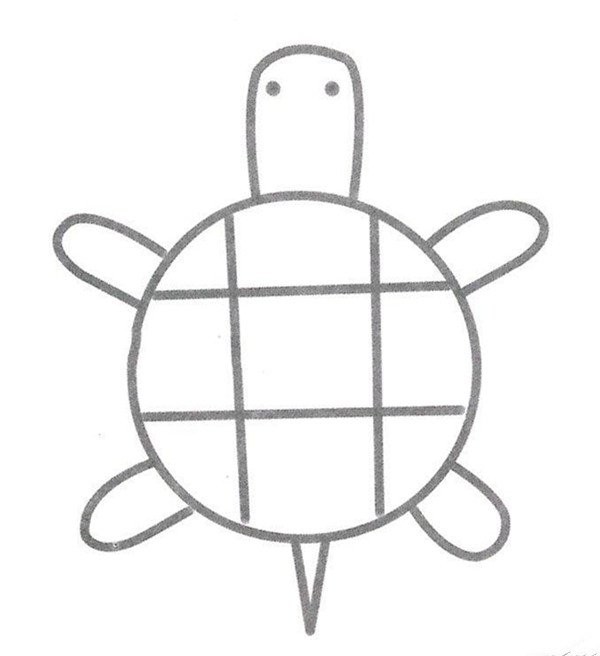 Simple strokes of turtle pictures