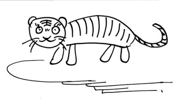 About the simple drawing method of tiger