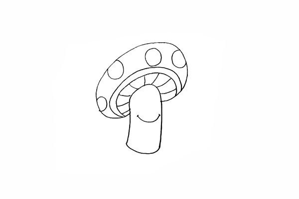 How to draw a small mushroom