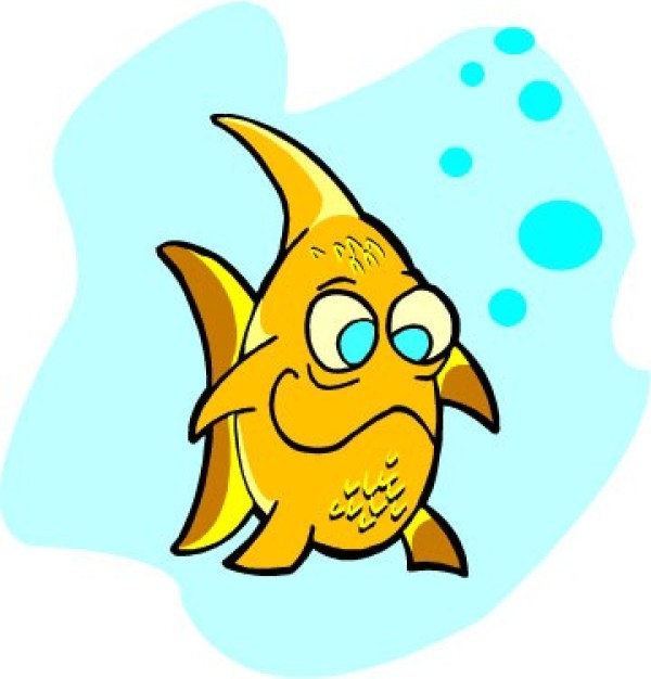 Cartoon fish color simple drawing Cute cartoon animal simple drawing