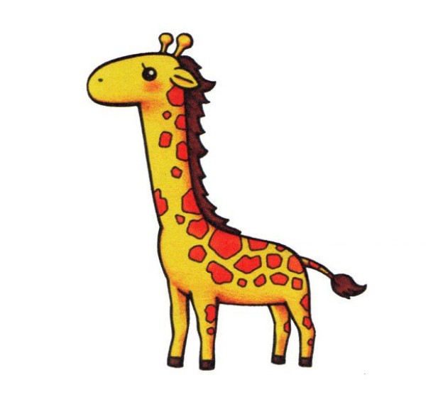 Simple animal sketch giraffe