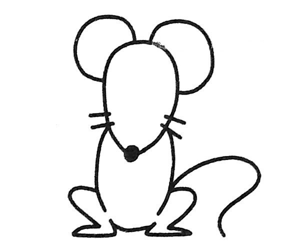 Draw a simple little mouse in four steps