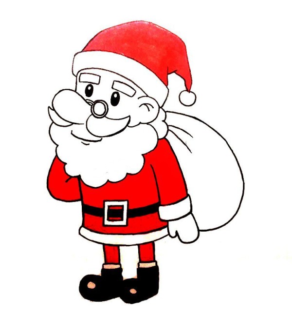 Christmas Santa Claus simple drawing tutorial