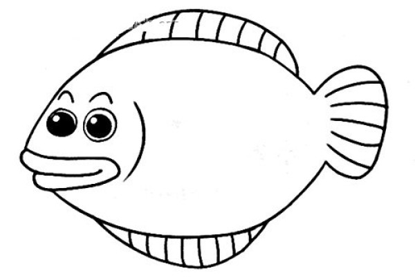 Flounder simple strokes picture