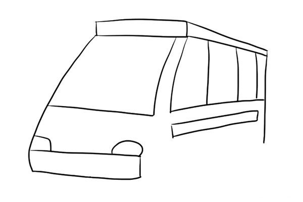 How to draw a simple cartoon ambulance