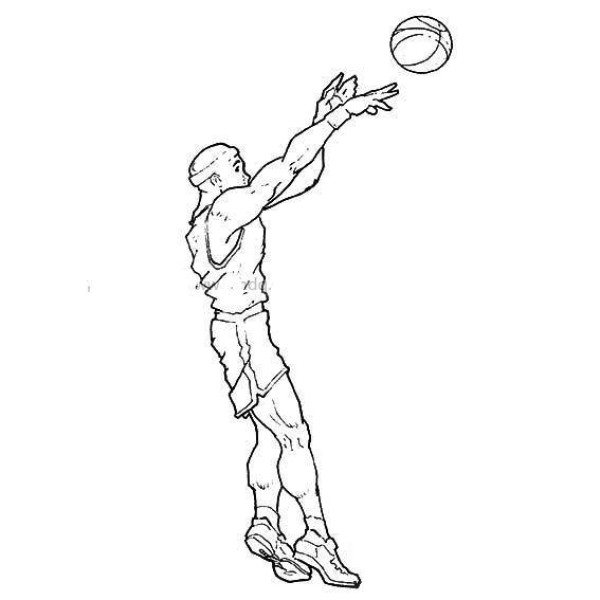 Basketball player simple strokes