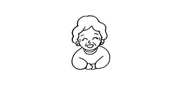 How to draw an old grandma