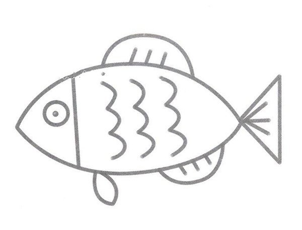 Simple strokes of fish pictures