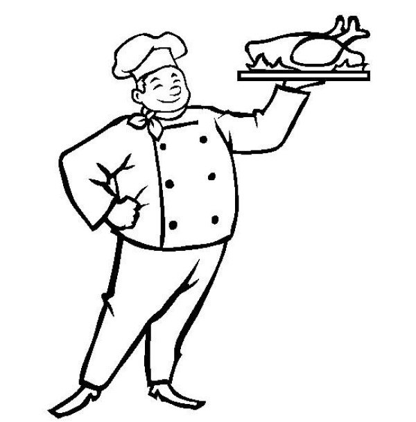 Simple drawings of characters, simple drawings of chefs