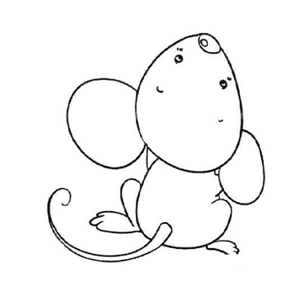 Simple drawing pictures of witty little mice