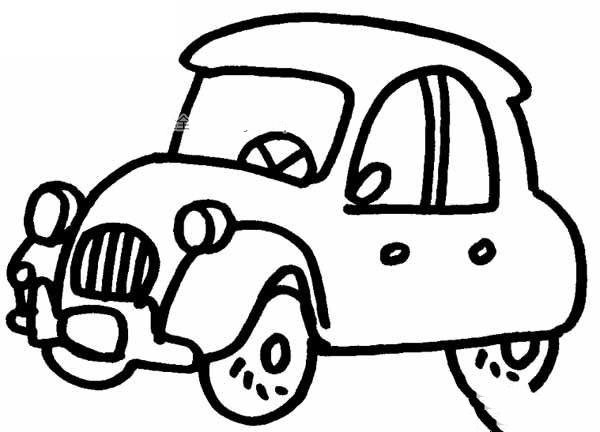 Cartoon classic car simple drawing picture