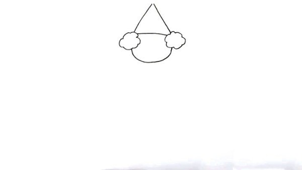 Draw a simple drawing of a circus clown