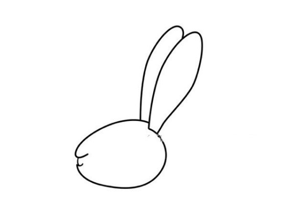 Draw a little rabbit with eyes closed to relax